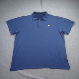 Masters Golf Polo Shirt Mens XL Blue Short Sleeve‎ Clubhouse Collection Italy